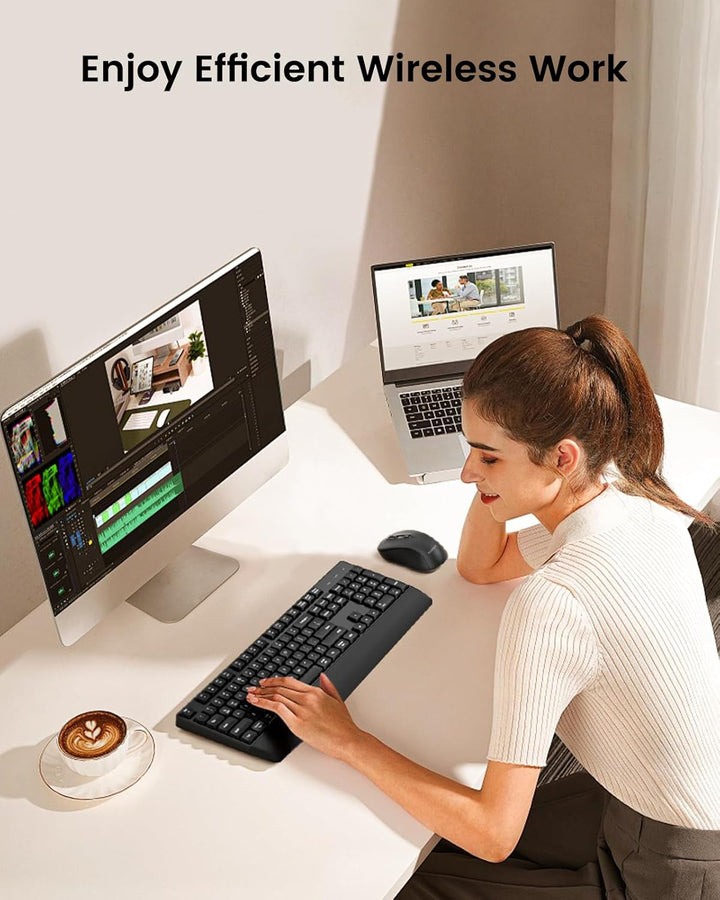 Enjoy Efficient wireless Work with SEENDA COE200 | Bluetooth Keyboard and Mouse Combo