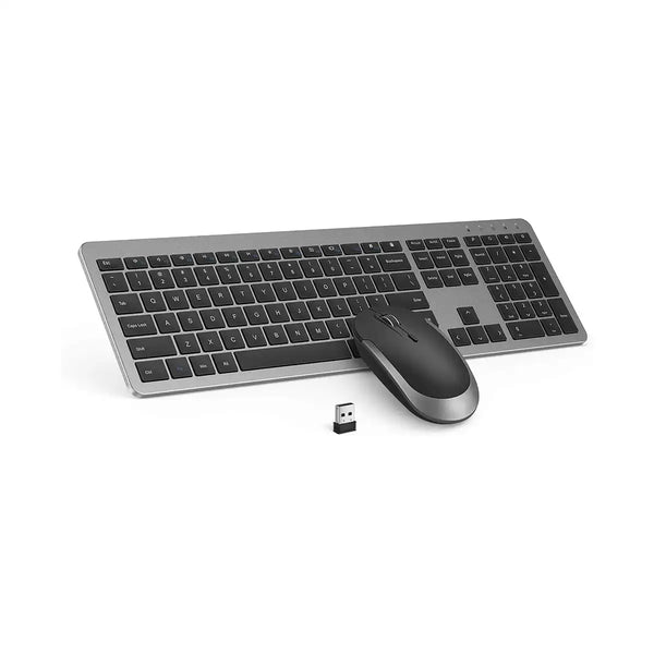 SEENDA SK-38 Wireless Keyboard Mouse Combo Full-Size Slim with Numeric Keypad Adjustable DPI
