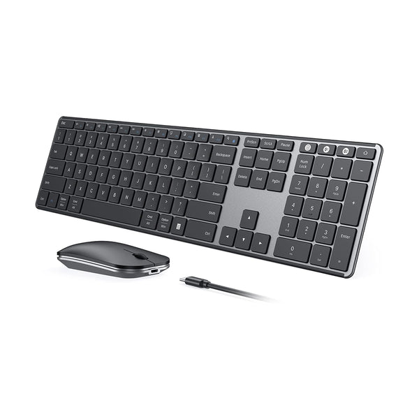 Seenda SKM64-3 Wireless Keyboard Mouse Combo Multi-Device Rechargeable, Slim, USB+Dual BT