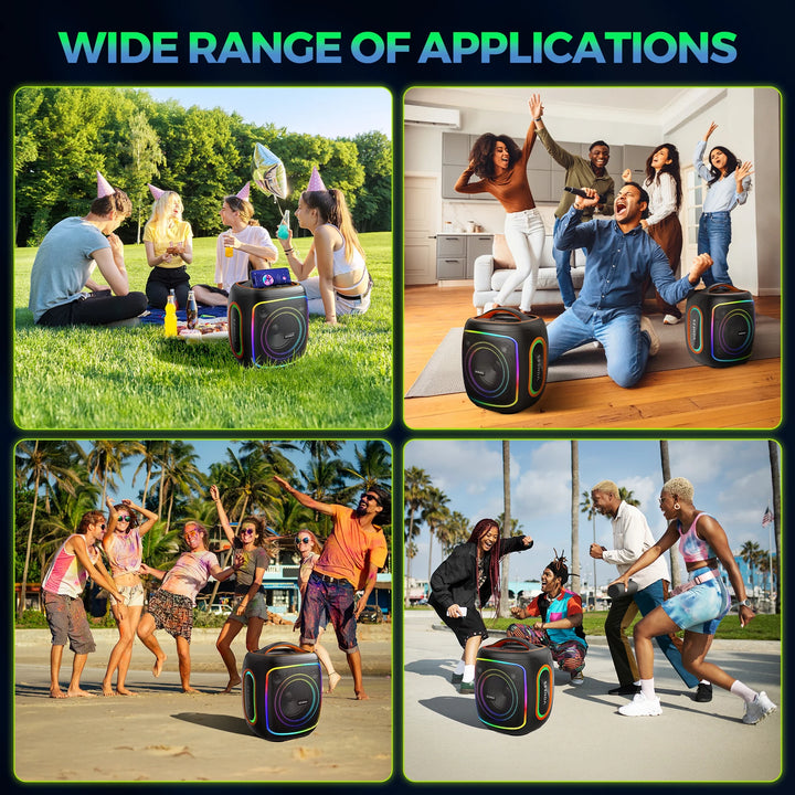 WIDE RANCE OF APPLCATIONS of SEENDA BSP-30 | Karaoke Machine with 2 Wireless Microphones
